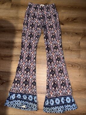 OFFERS OPEN! Boho pants Hot Gal Hippie Boho Patterned Waistband Pants long flare